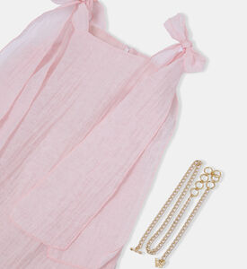 فستان بدون أكمام بعقدة مربوطة