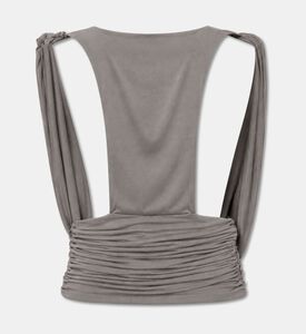 Christopher Esber Draped Sleeveless Deep Plunge Top, Packshot View