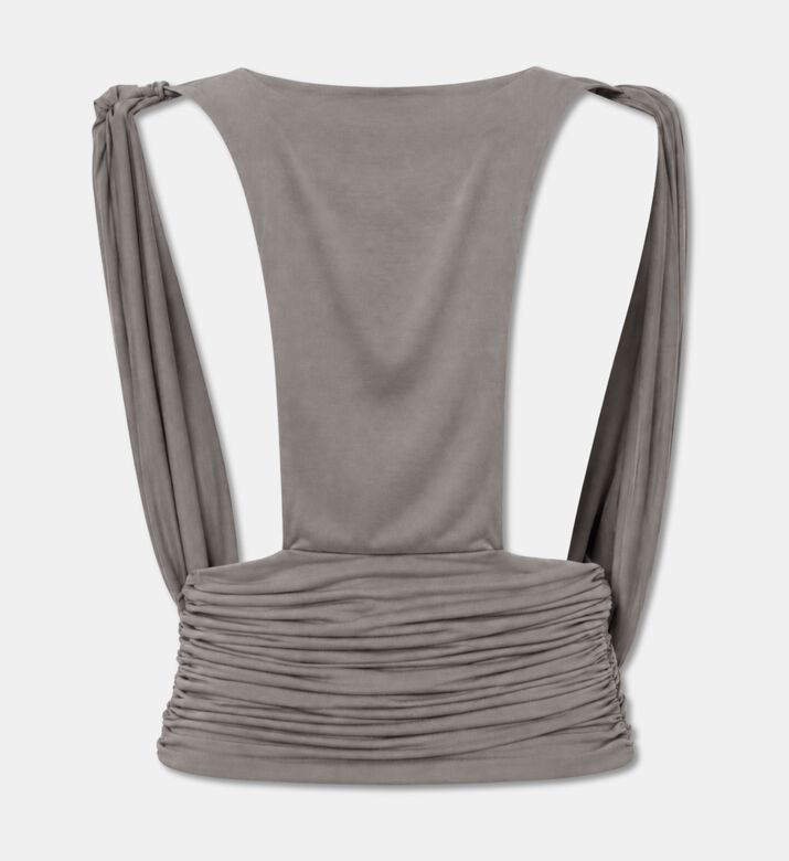 Christopher Esber Draped Sleeveless Deep Plunge Top, Packshot View
