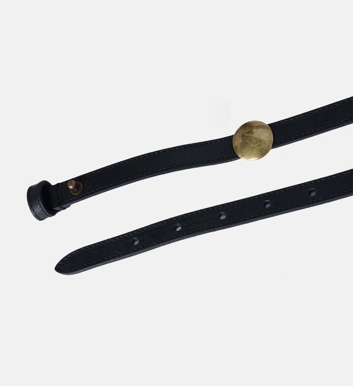 Oversized Antique Gold-tone Oval Studs Curved Buckle Belt Oversized Antique Gold-tone Oval Studs Curved Buckle Belt