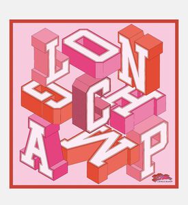 وشاح حريري مطرز بشكل حيوان