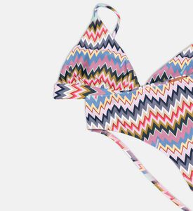 طقم بيكيني قطعتين بطبعة متعرجة