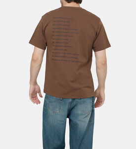 تيشيرت قطن بياقة مستديرة بطبعة وات إذ