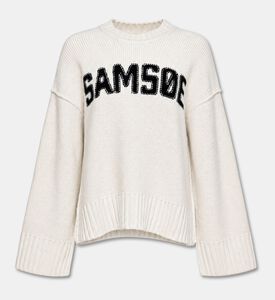 Samsoe Sakeiku Logo Knit Sweater, Packshot View