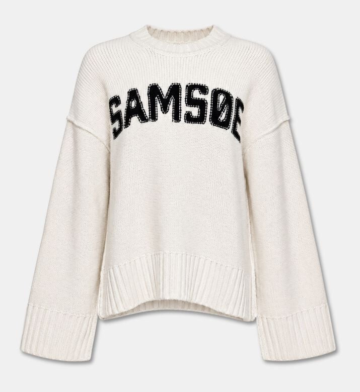 Samsoe Sakeiku Logo Knit Sweater, Packshot View