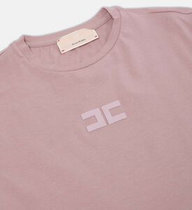 تيشيرت قصير الأكمام بطبعة شعار