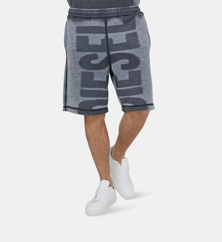 Cotton Burn-out Logo Sweat Shorts