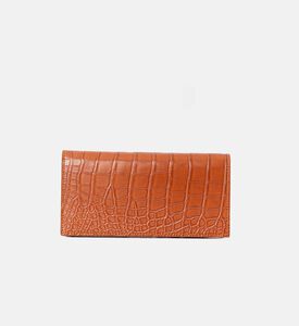 Camille Fournet Matte Alligator Wallet, Brown, Packshot View