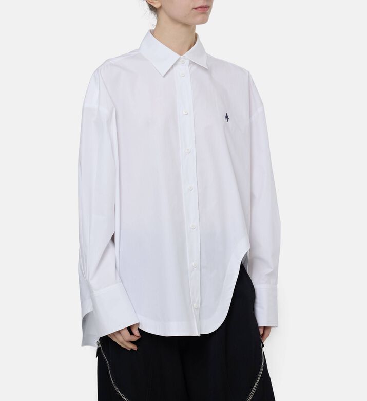 The Attico Logo-embroidery Long-sleeve Shirt, Model View