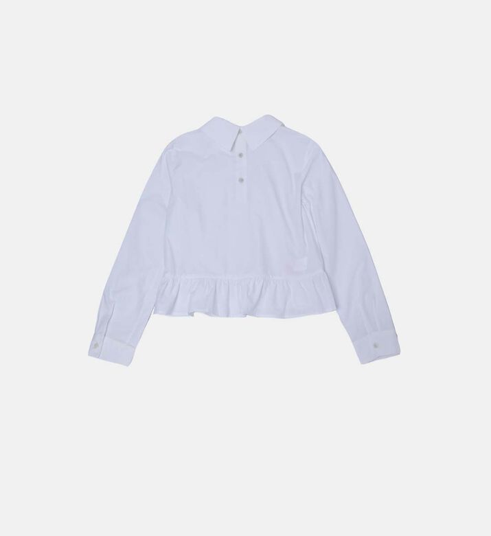 Girl Ruffled-hem Cotton Top Girl Ruffled-hem Cotton Top