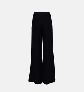 Crepe Wide Legs Logo Trousers