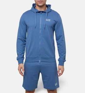 EA7 Cotton Relaxed-fit Sweatshirt, Blue, L, Model View
