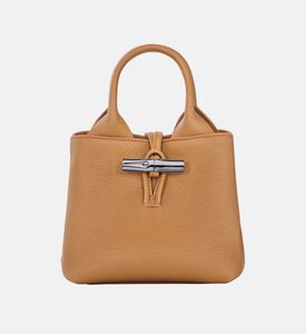 حقيبة يد صغيرة للغاية جلد مطرزة بشعار