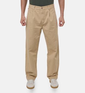 Les Deux Romeo Pleated Chino Pants, Cream, 36-32, Model View