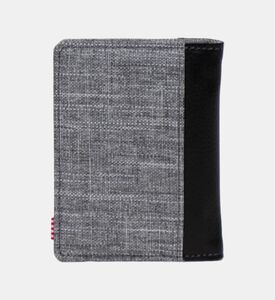 Raven Crosshatch Refined Vegan Leather Spine-detail Wallet