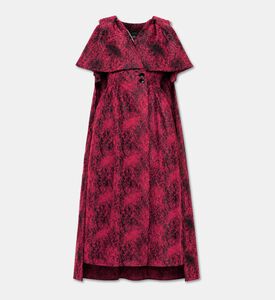 Poca and Poca Brocade Wrap-style Midi Dress, Pink, S, Packshot View