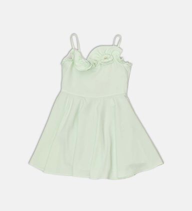 Flared Sweetheart Neck Dress