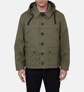 Drawstring Hem Front Flap Pockets Jacket