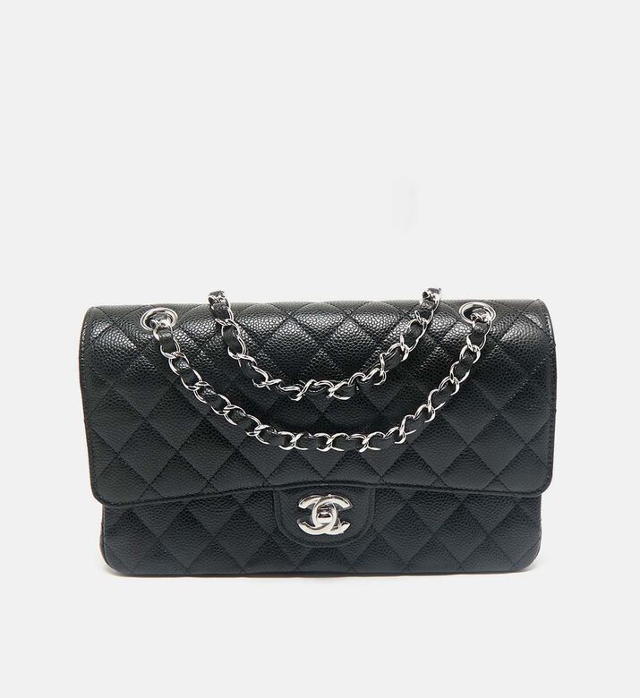 Quilted Leather Double-flap Shoulder Bag Preowned