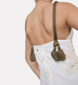 Palmacea Gala Palm-tree Embroidered Maxi Dress, Model View