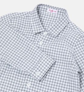 قميص قطني بطبعة مربعات للأطفال