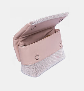 حقيبة تويستر جلد بمقبض علوي بكريستال