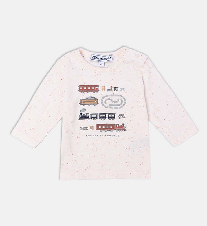 Cotton Train-inspired Print Top