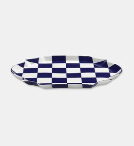 Serax Blue White Oval Serving Plate, Packshot View