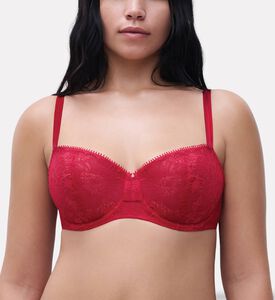 Chantelle Lace Underwired Demi Bra, Model View