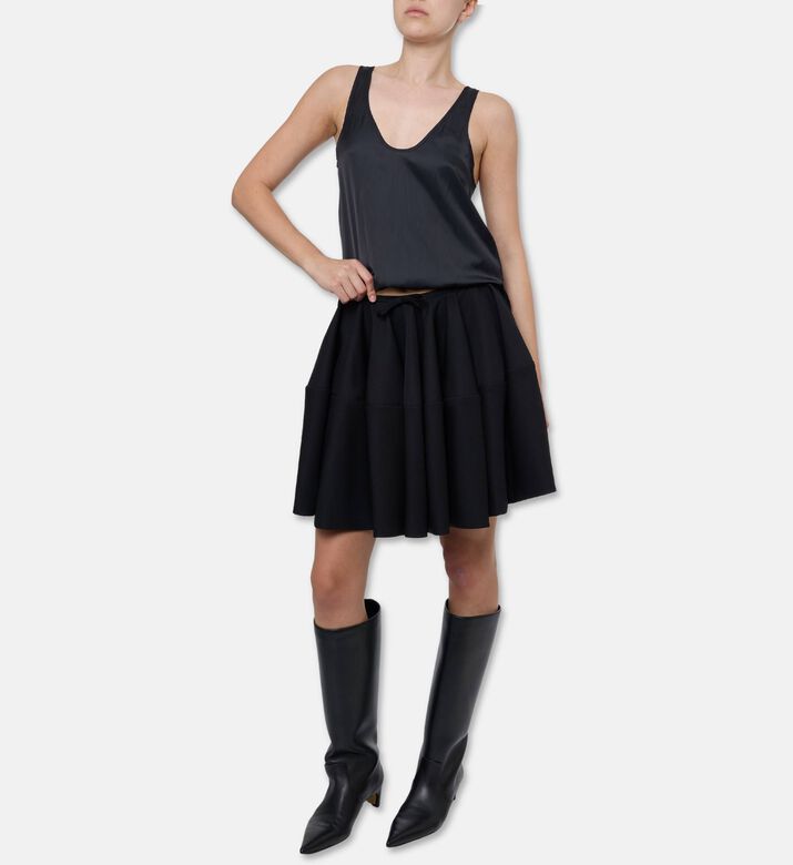 Viktor and Rolf Pleated Flared Mini Skirt, Model View