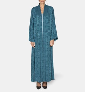 Moonlight Abaya, Teal, M, Model View
