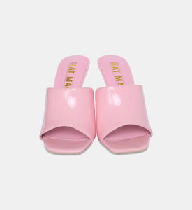 حذاء أريا مفتوح من خلف بكعب عالٍ شامواه