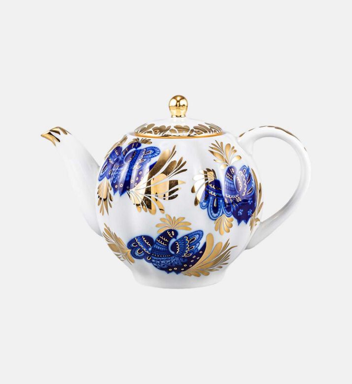 Golden Garden Porcelain Tea Pot