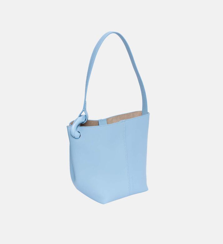 Leather Corner Bucket Bag