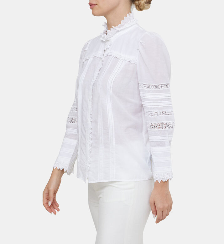 Trevy Cotton Puffy Sleeves Blouse