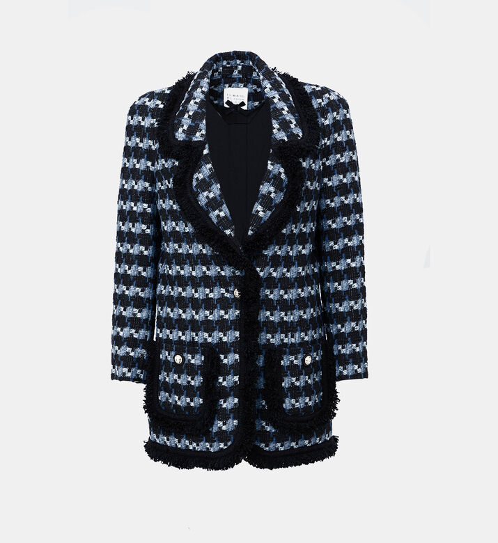 Tweed Fringe Blazer