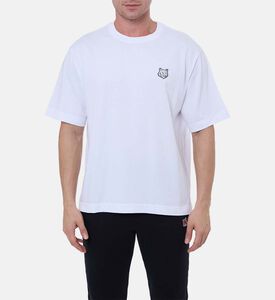 تيشيرت قصير الأكمام بتطريز ثعلب