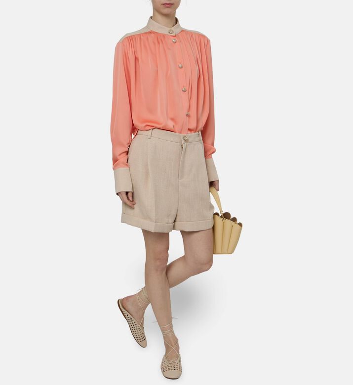 Edward Achour Paris High-waisted Tailored Shorts, Model View