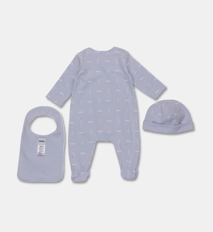 Boss Printed Pajama Hat Bib Set, Packshot View