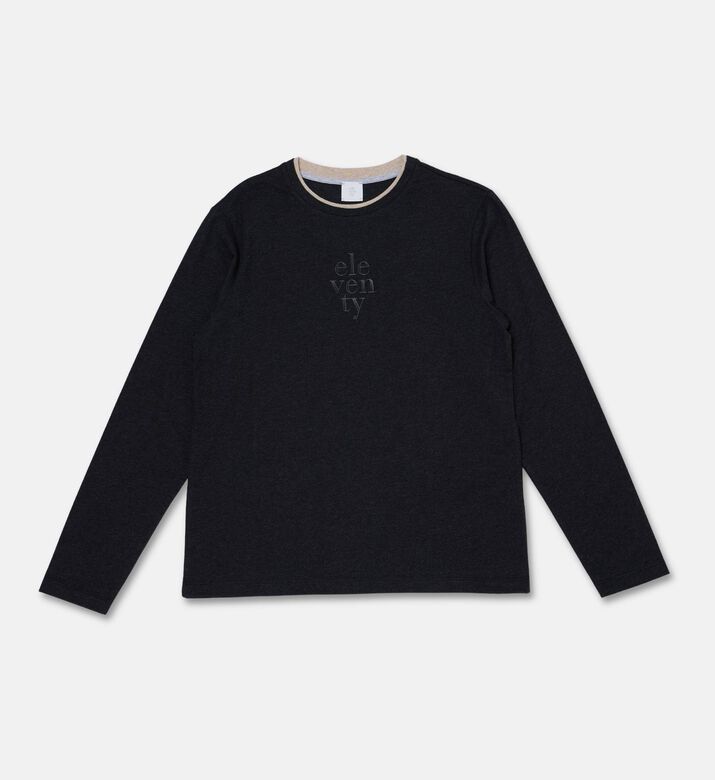 Eleventy Ribbed Crewneck T-shirt, Packshot View