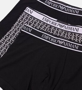 Emporio Armani Cotton Logo-waistband Three-pack Boxer Briefs, Black, Xl, Packshot View