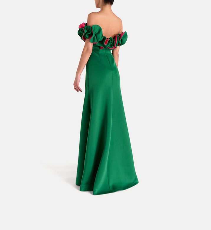 Floral Off-shoulder Maxi Dress