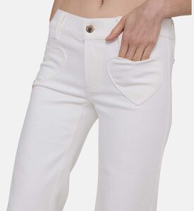 بنطال سلاي بجيوب بشكل قلب وقصة مستقيمة