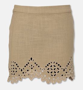 Isabel Marant Embroidered Scallop Hem Mini Skirt, Packshot View