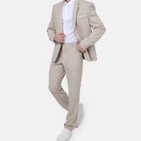 Wool Fitted Suit Trousers