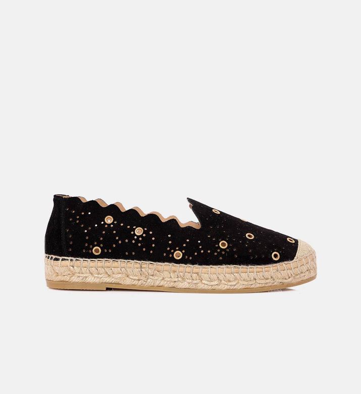 Black Jute Sole Loafers