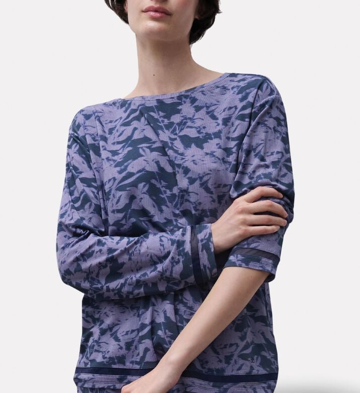 Chantelle Long-sleeve Lounge T-shirt, Purple, M, Model View