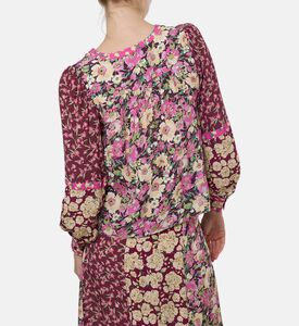 Ba and Sh All-over Floral-print V-neck Blouse, Model View