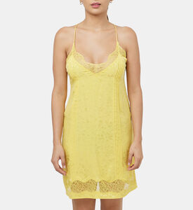 فستان قصير بثنيات من كريستال جاك ليو