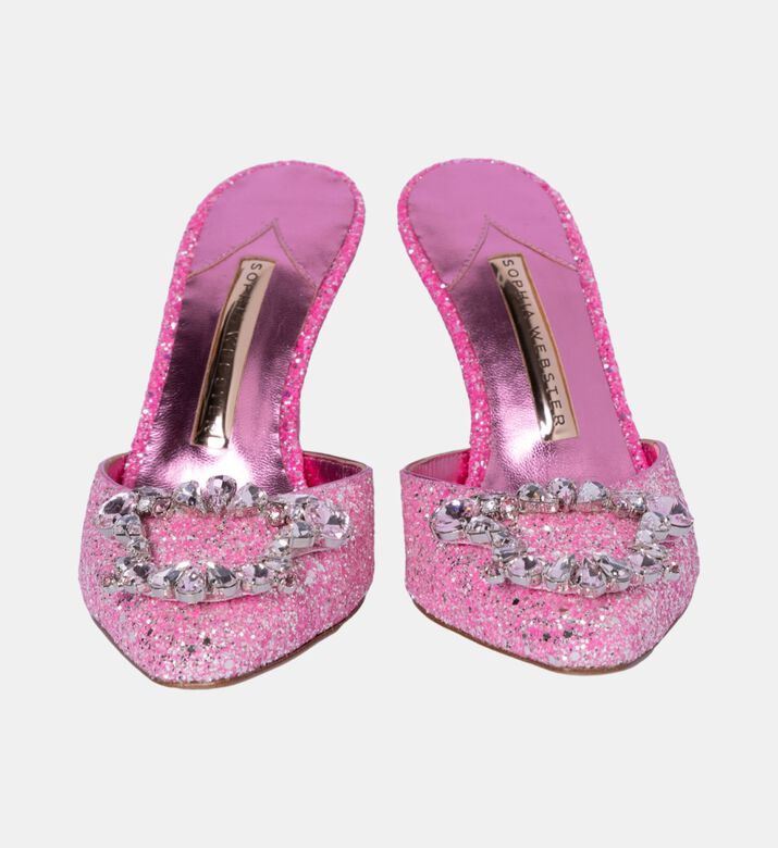 Margaux Glittered Mid Mules